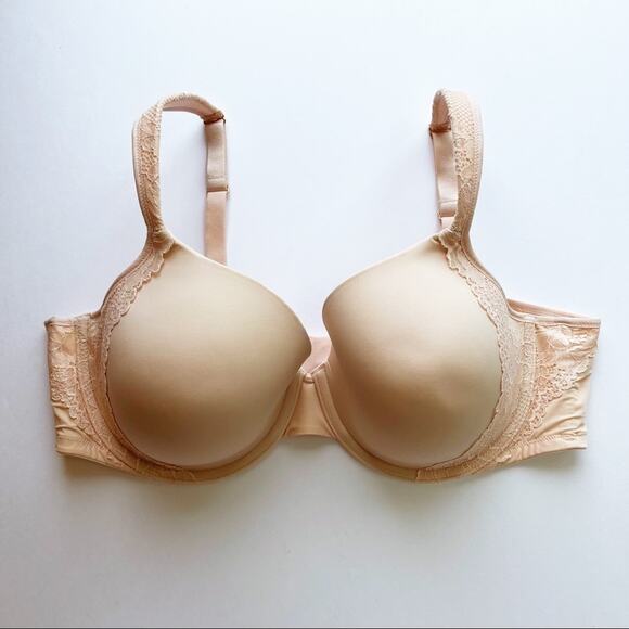 Savage x Fenty Lace T Shirt Bra Light Pink 42D - Picture 1 of 6